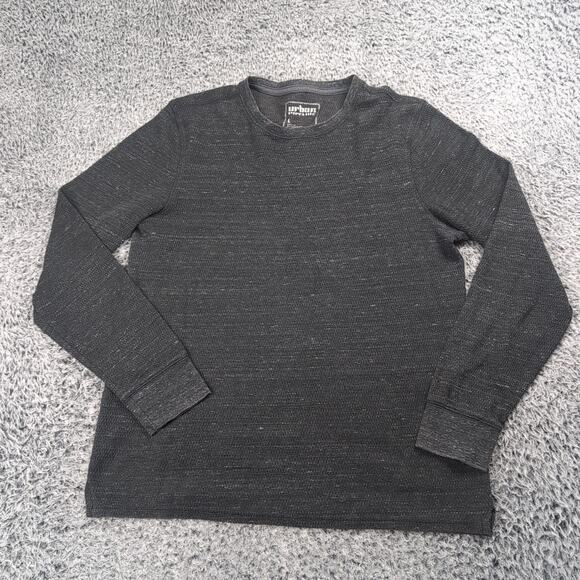 Urban Pipeline Shirt Men Large Gray Long Sleeve Thermal Knit Casual Minimal Tee - Picture 1 of 6